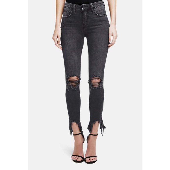 L'Agence High Line Skinny Jean in "Nighttime Destruct", size 26 - Picture 2 of 8